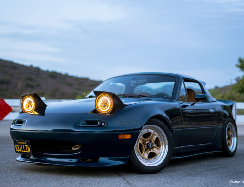 Dakotah S. Mazda Miata on WORK Equip 40 in Sprint Gold (SGL) Finish