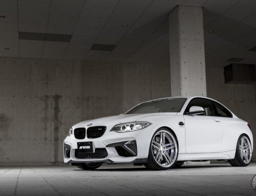 END CC BMW M2 on WORK Gnosis GR205 in Polished Buffing (PBU) Finish – Photo by WORK Wheels Japan