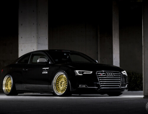 CH PEEP Audi S5 on WORK Gran Seeker CCX in Imperial Gold (IPG) Finish – Photo by WORK Wheels Japan