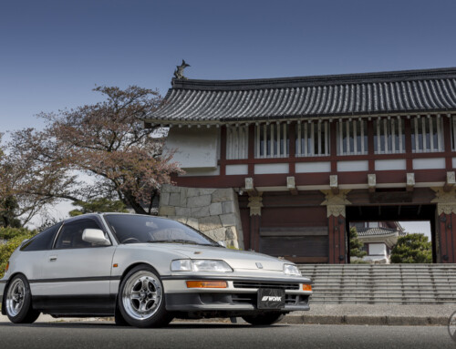 ASLAN Honda CRX on WORK Equip 40  Brut Silver (BSL) Finish – Photo by WORK Wheels Japan