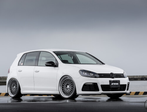 RESPONSE VW Golf R on WORK Gran Seeker CCX in Matte Gunmetal (MGM) Finish – Photo by WORK Wheels Japan