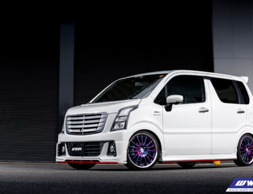 BLESS Suzuki WagonR on WORK XSA 05C in Asterism Black (ARK) Finish – Photo by WORK Wheels Japan